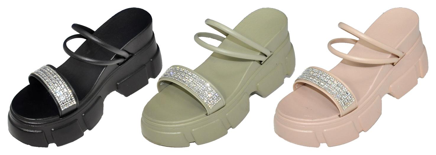 Women's Soley Fashion Wedge Sandals w/ Embroidered Jewels image