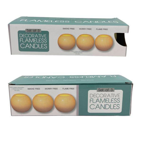Decorative Flameless Round Candles Set image