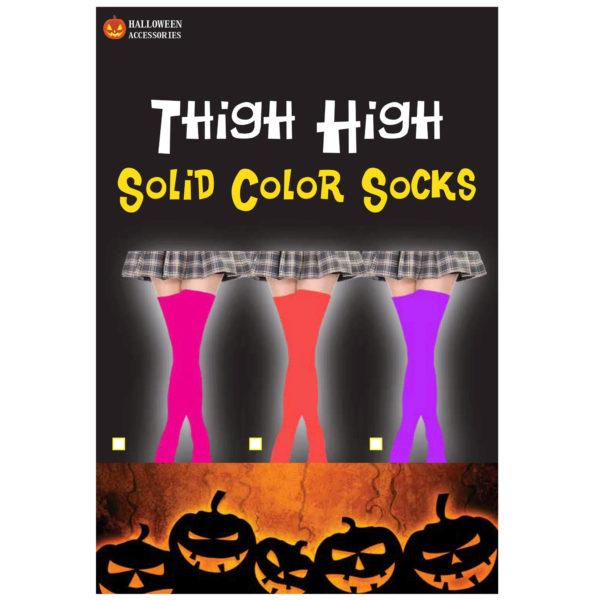 Thigh High Socks Purple, Pink And Red image