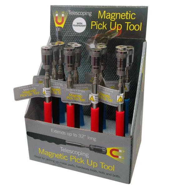 Telescoping Magnetic Flashlight Pickup Tool In Countertop Display image