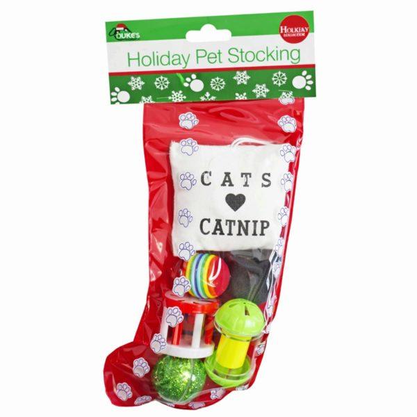 Christmas Cat Stocking W/6 Toys image