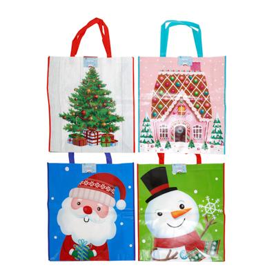 Gift Bag Christmas Non-woven Reusable Jumbo 18.5 W X 19.875 H X 5in G/4ast image