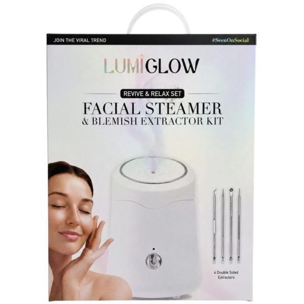Lumiglow Facial Steamer & 4-piece Extractor Tool Set image