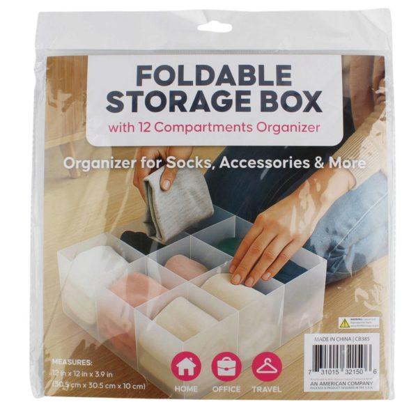 Foldable Storage Box With 12 Compartments Organizer image