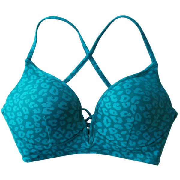 Womens Bathing Suit Top In Teal Mixed Sizes Per Container image