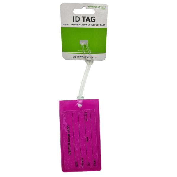 Travel Smart Magenta Travel Id Luggage Tag