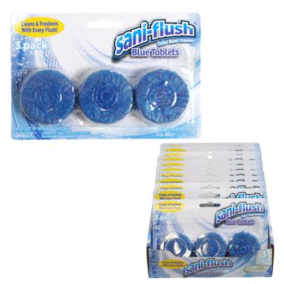 Toilet Bowl 3ct Cleaner Blue Tablets Saniflush 12pc Pdq image