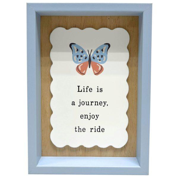5"x7" Blue Mdf Art Box Life Is A Journey Home Décor image