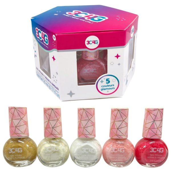3c4g 5 Pack Nail Polish Hexagon Set image