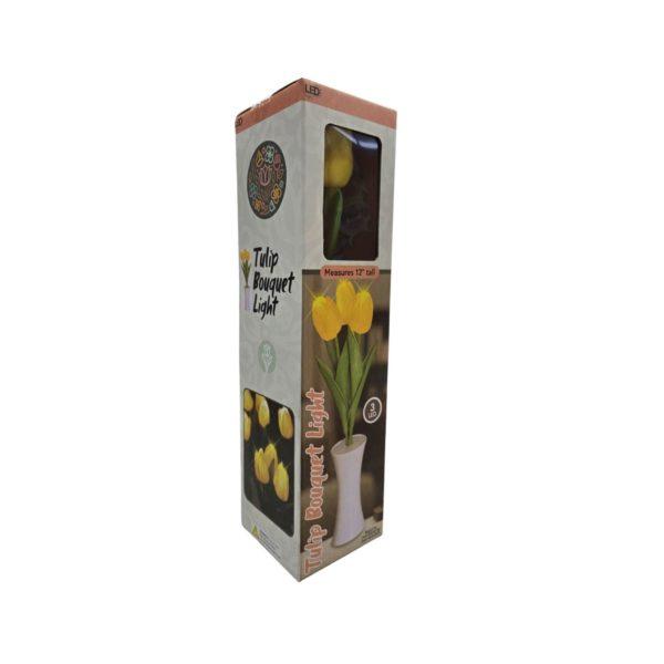 Battery Operated Artificial Tulip Flower Bouquet Night Light image