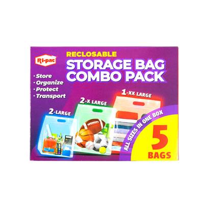 Storage Bags 5ct Combo Pack Assorted Sizes image