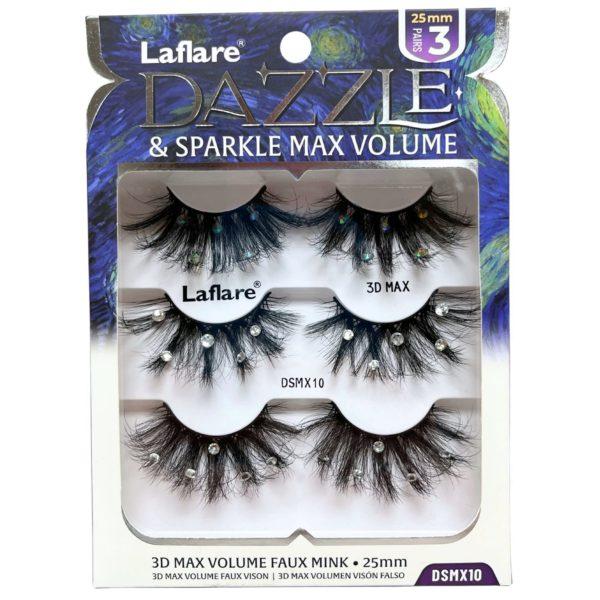 Laflare Dazzle & Sparkle 3d Wispy Gem Enhanced 3 Pack Lashes image