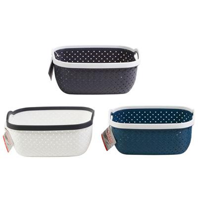 Storage Basket Rect W/handle 8.7 X 6 X 4.1in 3ast Colors image
