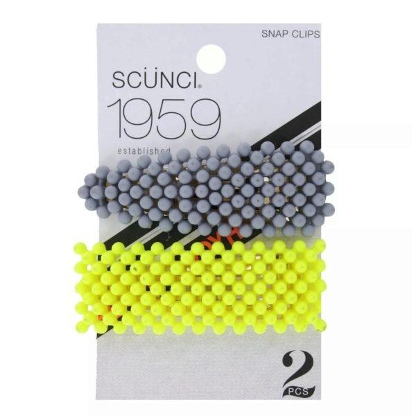 Scunci 1959 2.5" 2 Pack Hair Snap Clips In Assorted Colors image