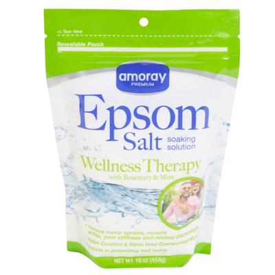 Epsom Salt 16oz Wellness Therapy Rosemary & Mint Amoray image