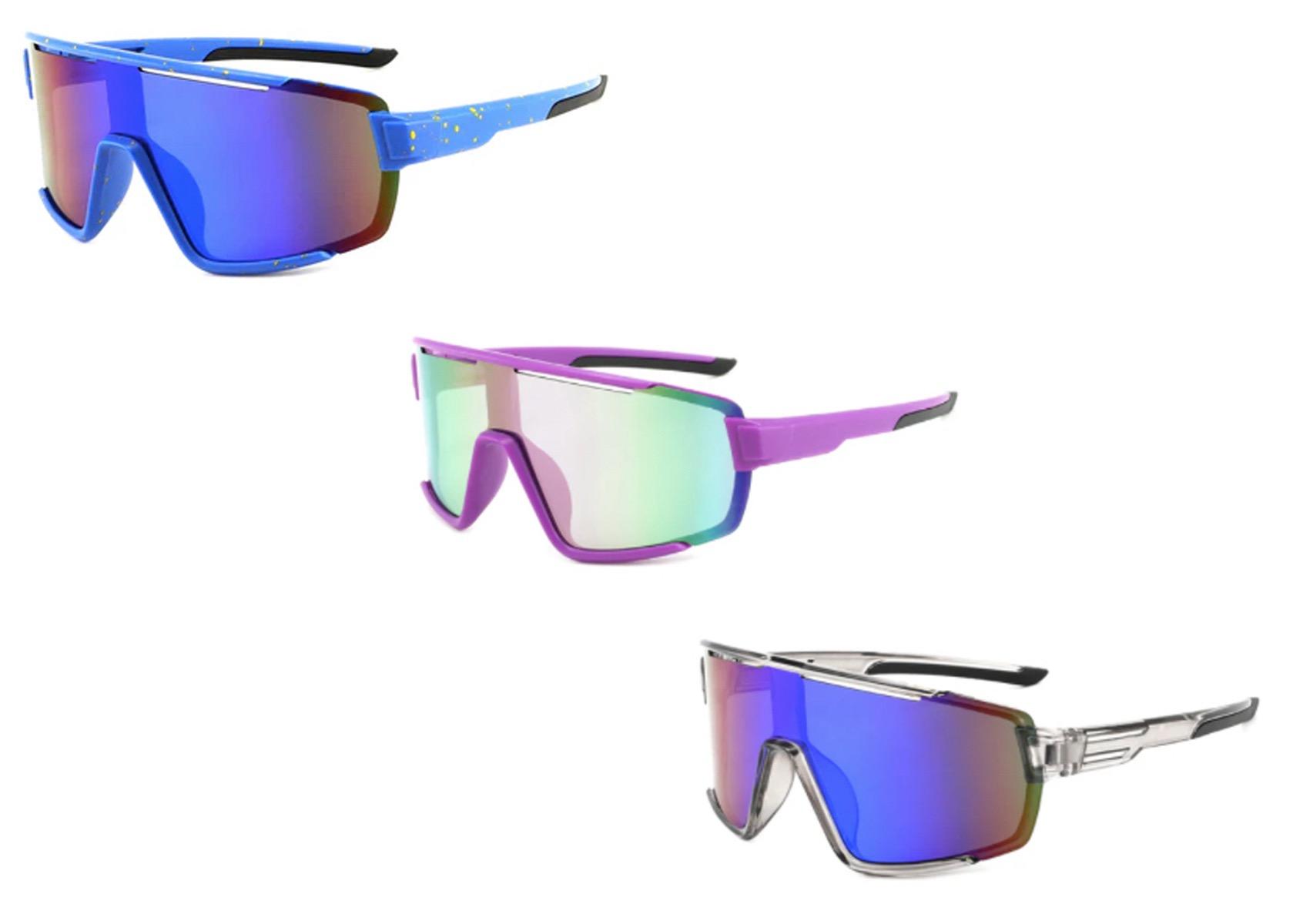Unisex Sports Ombre Sunglasses - Solid, Clear, & Graffiti Print Frames image