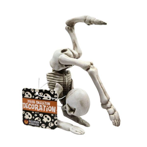 4.75" Yoga Skeleton In Forearm Stand Pose Sculpture image