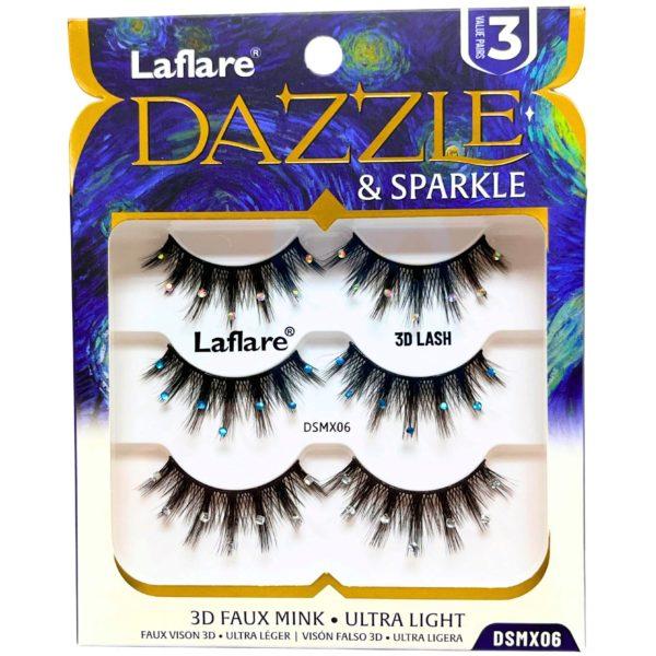 Laflare Dazzle & Sparkle 3d Gem Enhanced 3 Pack Lashes image