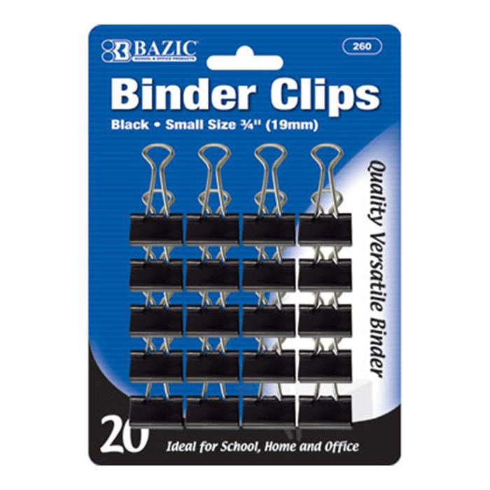 Small 3/4" (19Mm) Black Binder Clip (20/Pack) image