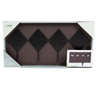 Wall Plaque Mdf Diamondw/hooks Window Box Stocklot 15.5 X 7.87 image
