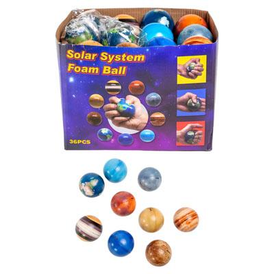 Ball Foam Solar System 9ast 2.36in 36pc Pdq/opp Bag Label image