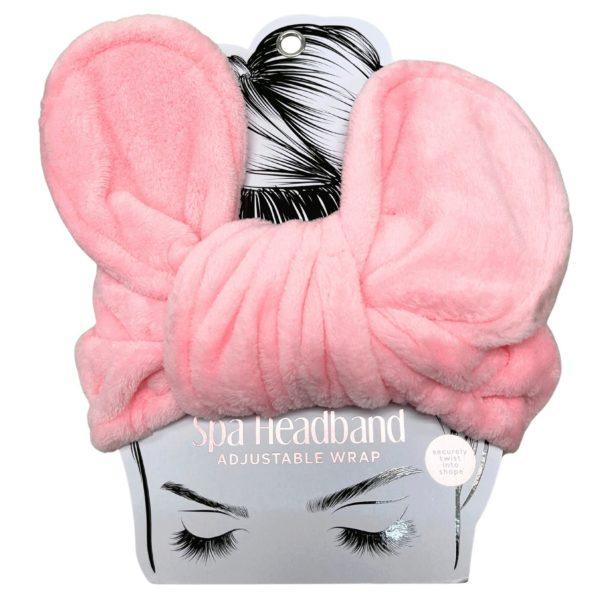 Blush Beauty Pink Adjustable Wrap Tie Spa Headband image