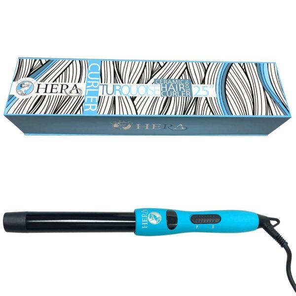 Hera 25mm Ceramic Hair Curling Iron In Turquoise image