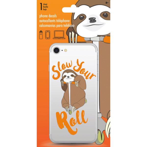 Slow Your Roll Sloth Phone Decal