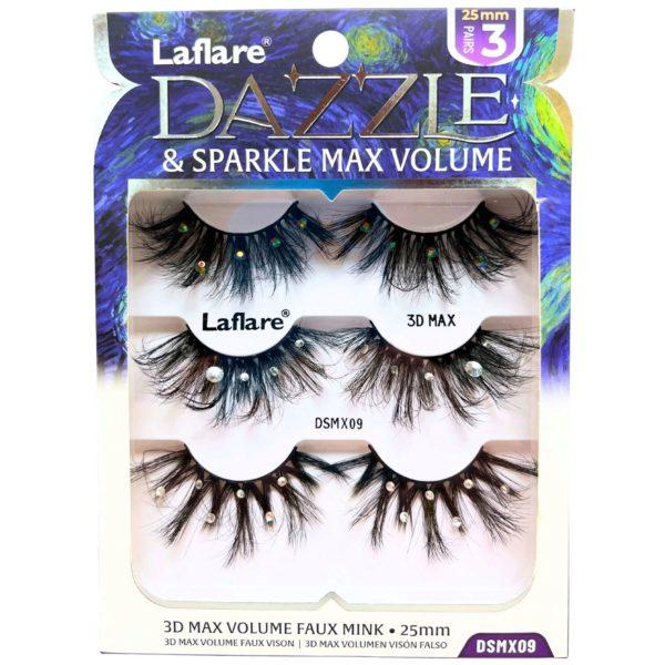 Laflare Dazzle & Sparkle 3d Gem Embellished 3 Pack Lashes image