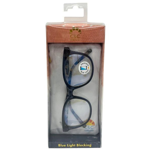 C&c California Large Square Blue Light Glasses With Storage Pouch