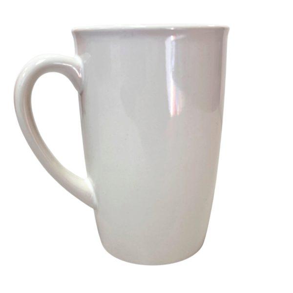 14oz White Elegant Ceramic Mug image