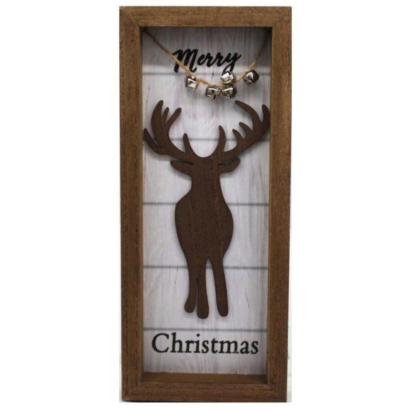 Merry Christmas Reindeer And Bells Tabletop Decor image