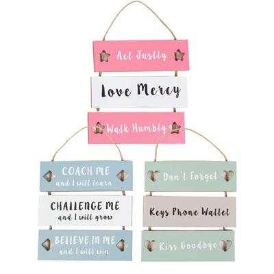 Wall Plaque 3ast Inspirations 3-section 7.09 X 7.87in Upc/mdfcomply Label image
