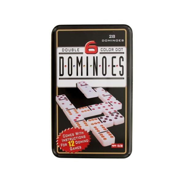 Double 6 Color Dot Dominoes Game Set image
