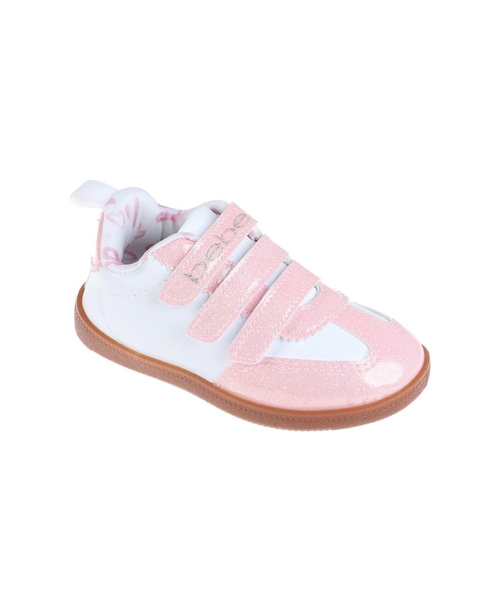 Bebe Toddler Girl's Low Profile Sneakers w/ Pinking Edges & Printed Bebe image