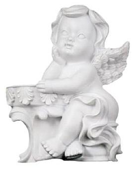 Angel Sitting Next to Balcony Poly Resin Plaque image