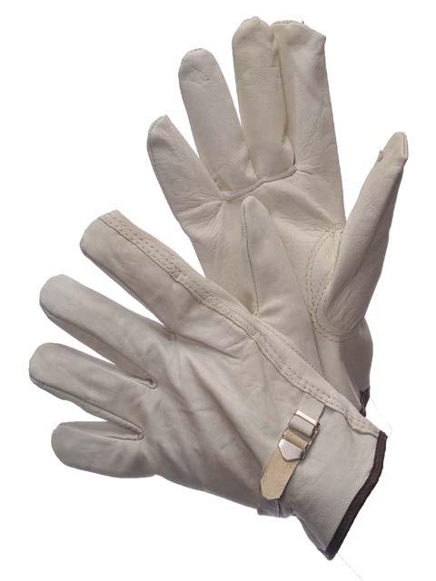 Goat Skin Driver Gloves w/ Keystone Thumb & Pull Strap - Size: Small