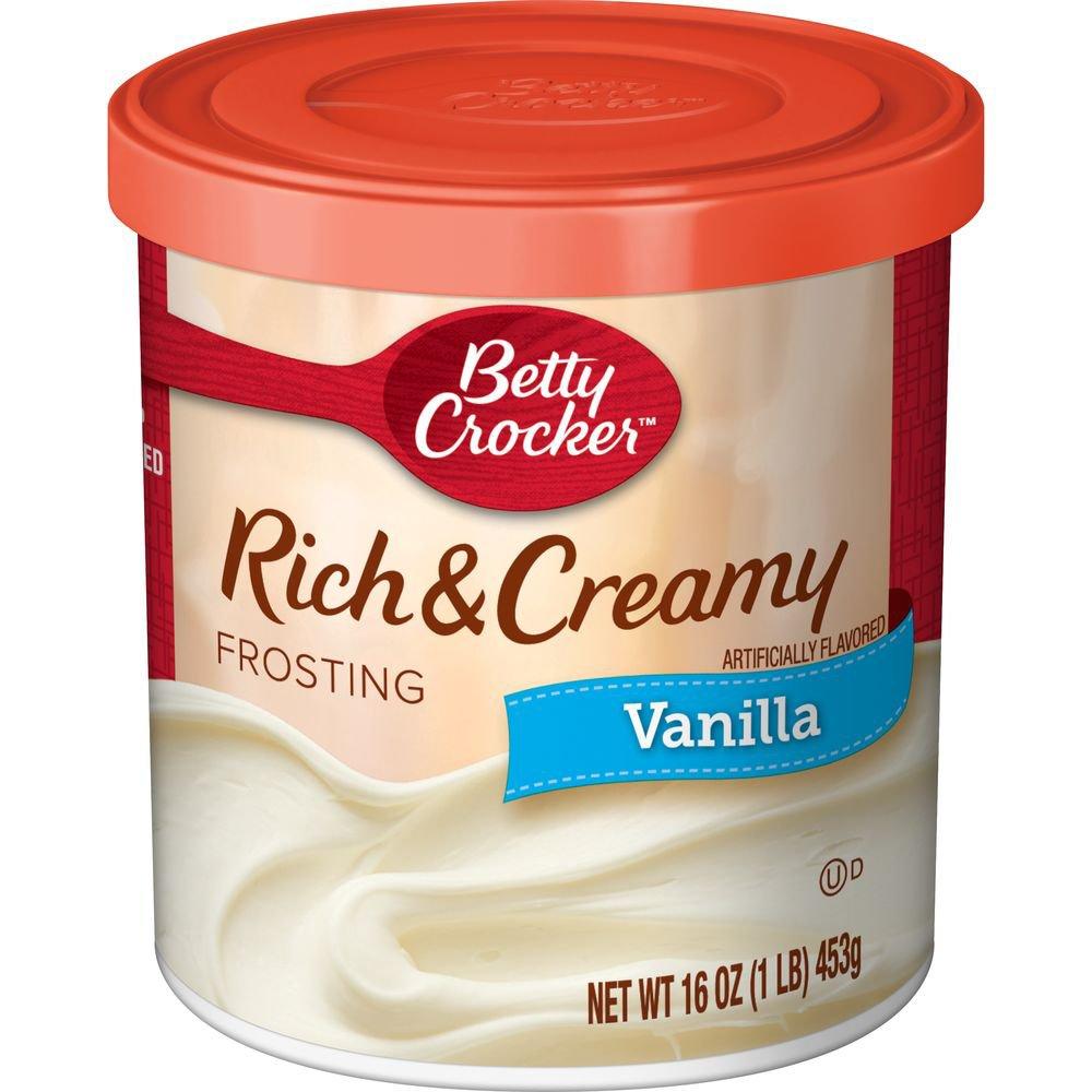 BETTY CROCKER RICH & CREAMY FROSTING VANILLA 8/16oz
