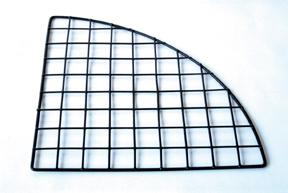 Plastic Coated Wire Quarter Round Grid Panels - Black - #GSRB image