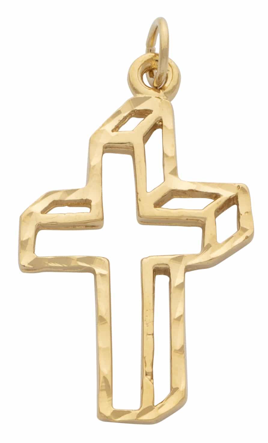 R-016 | 3D Outline Cross Charm