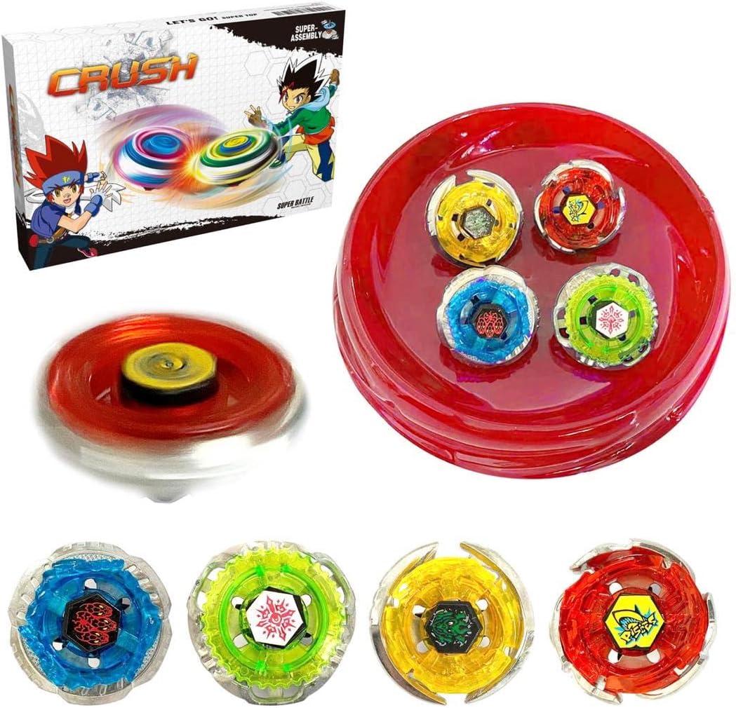 Metal Gravity Spinning Toy Set - 1 Arena - 2 Launchers - 1 Super launcher - 4 Tops - 2 Fitting Keys - 4 Metal Tips - Item #7839 image
