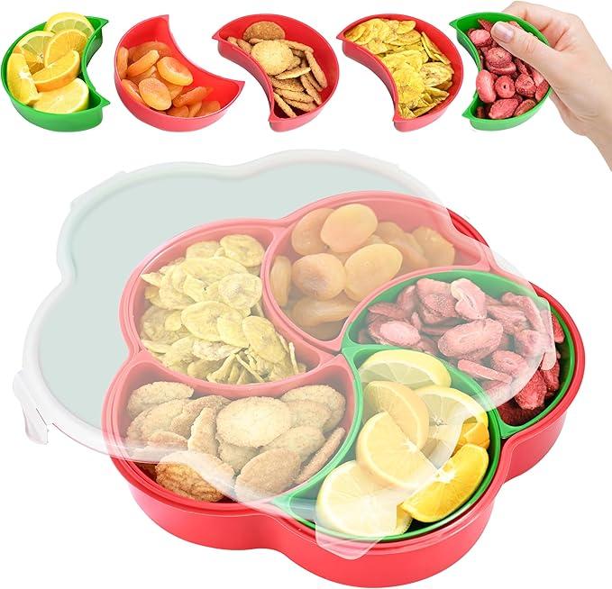 Skywin Snack Tray - Flower Shaped Fun & Functional Snack Containers - Travel Friendly - Item #8522 T946 image