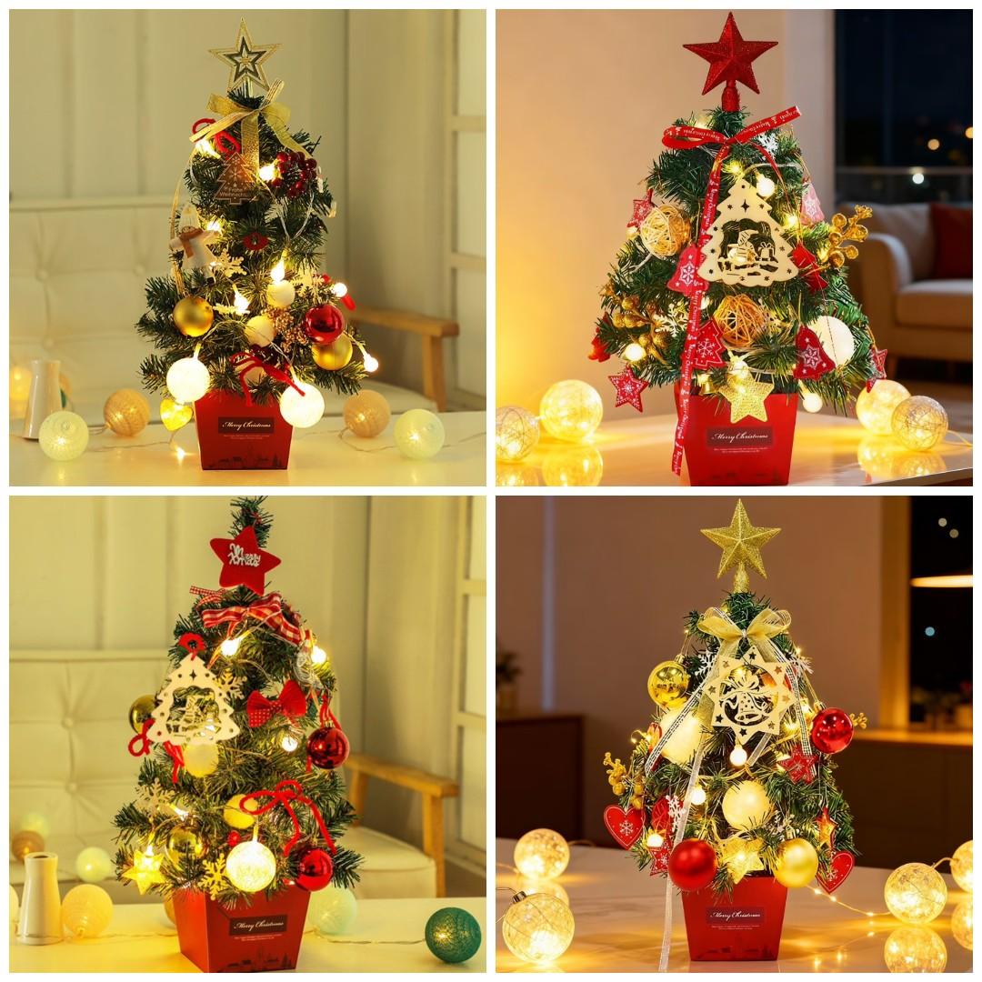 20" Tabletop Christmas Tree - Mini Xmas Tree with Ornaments & Lights - Assorted Styles - Item #8693 image