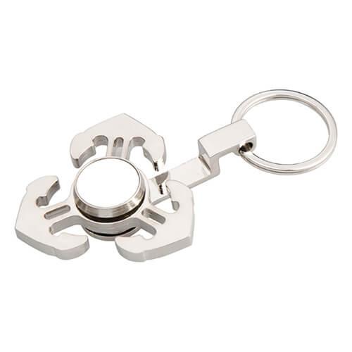 Metal Hand Spinner Keychain - Anchor Design - Item #8866-2435 image