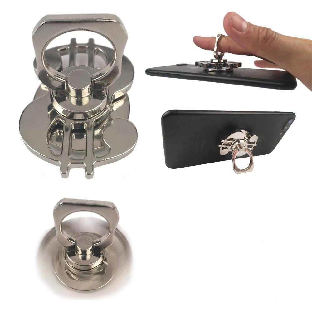 Metal Hand Spinner with Phone Ring Stand - Money Sign Design - Item #8867-2482 image