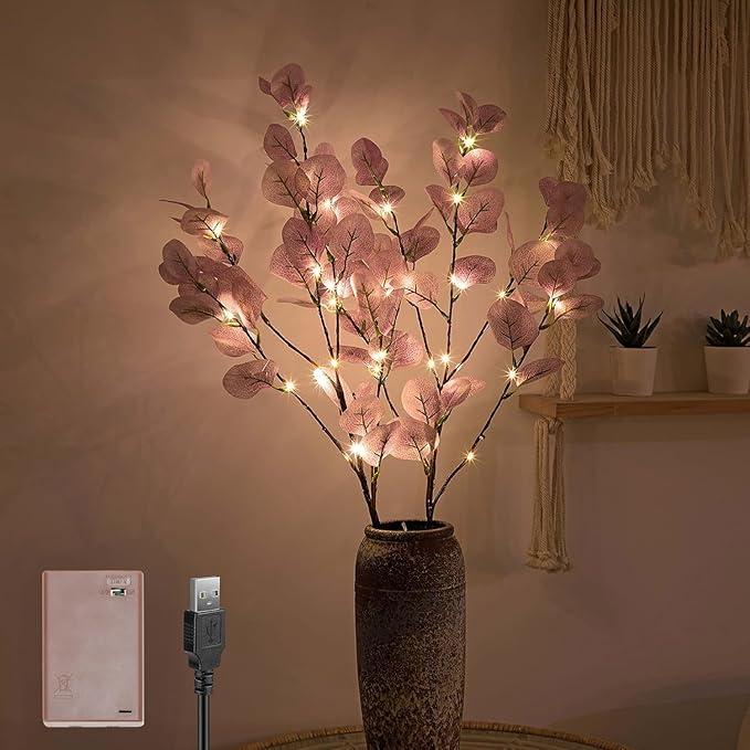 30" Lighted Eucalyptus - Timer - USB Plug-in and/or Battery Operated - Item #8938-JQYHC30IN-PU image