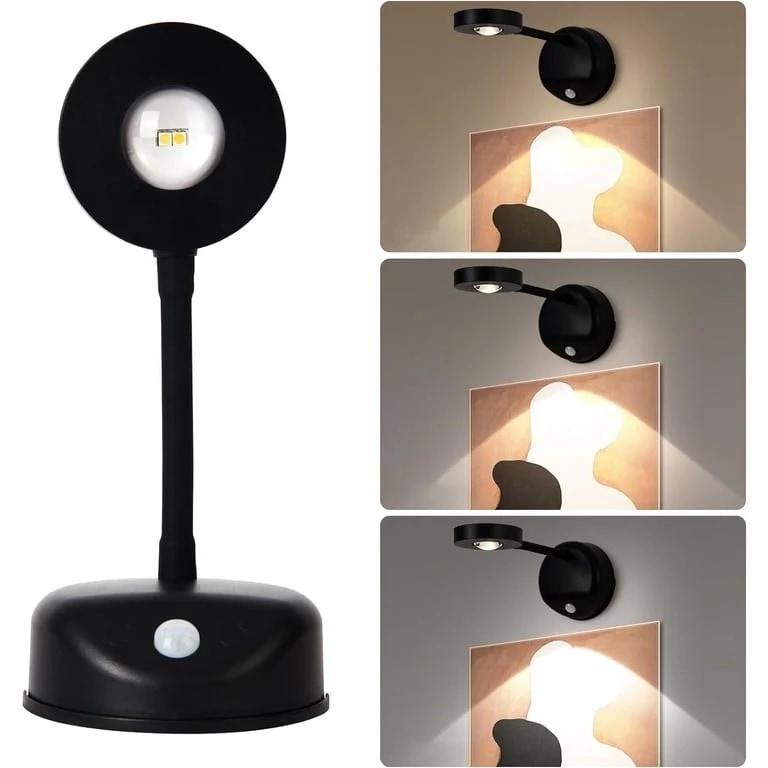 2200mAh Motion Sensor Picture Spotlight - Rechargeable - 3 Color - Dimmable - Item #9328 image