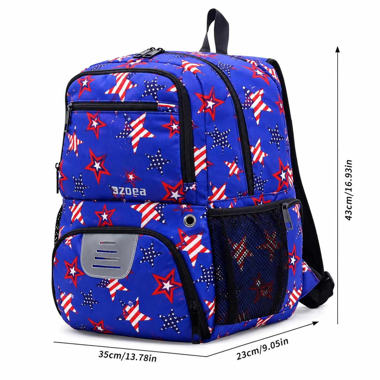 Kids Soccer Backpack - Stars Blue - Item #9506