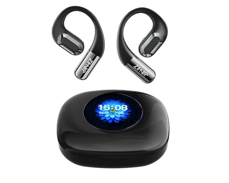 Wireless Open-Ear Headphones with Large Screen - 35H Battery Life - 99N1 - Black - Item #9590