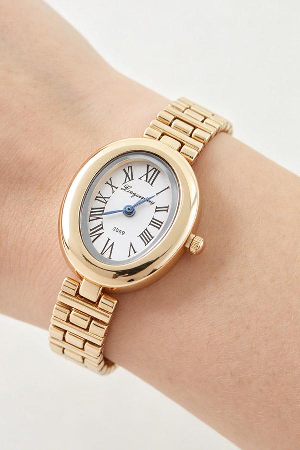 Polished Oval Chain Watch